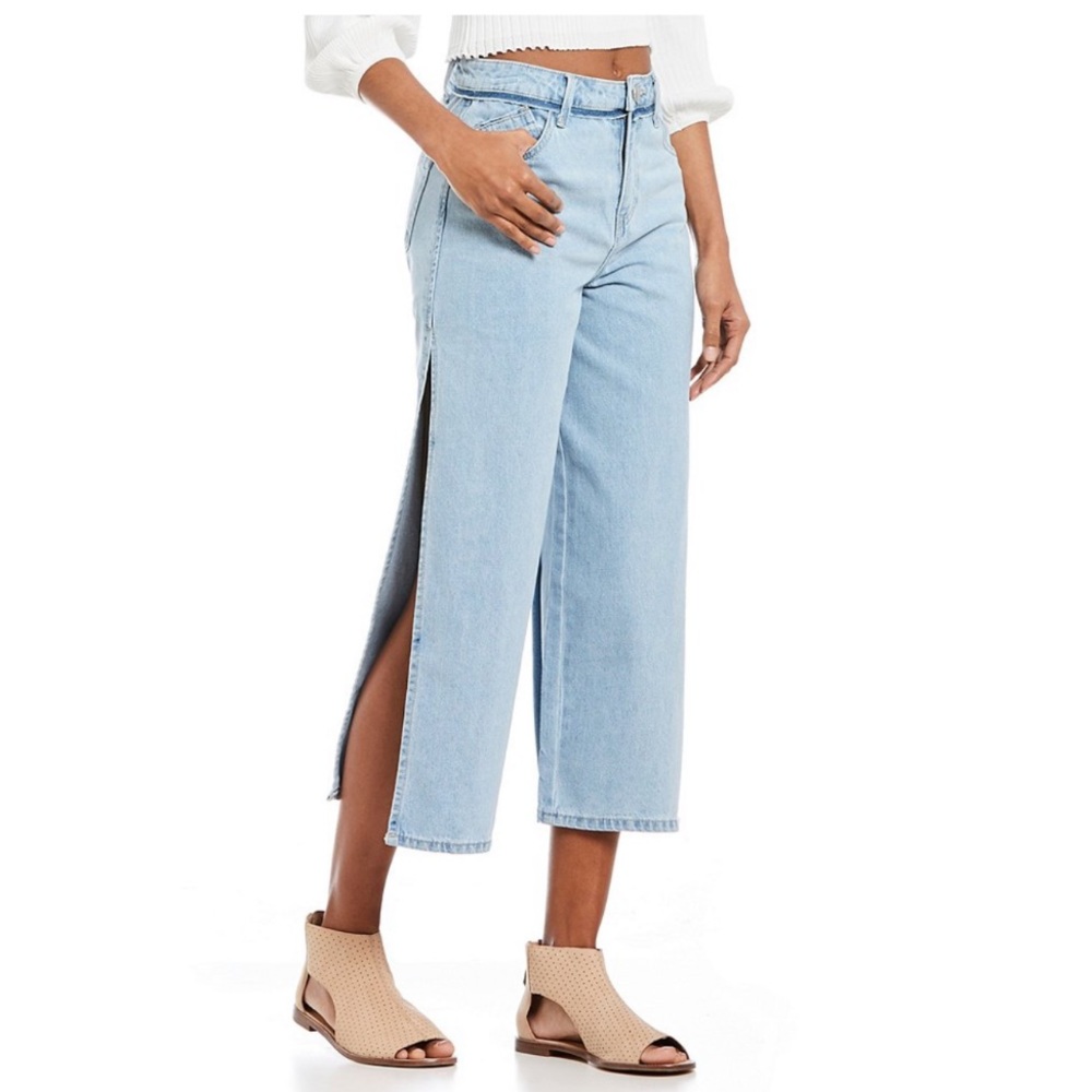 GB slit culotte jean